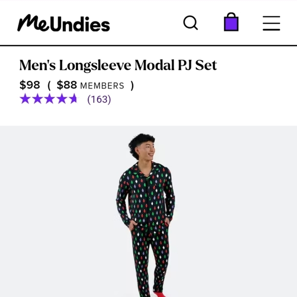 Me Undies- Modal Pajama Set & Matching Fuzxy Socks ( Abominable Snowman)-L - Picture 5 of 5